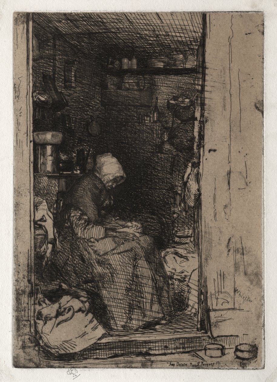 De oude lompenvrouw, nr. 10 door James McNeill Whistler