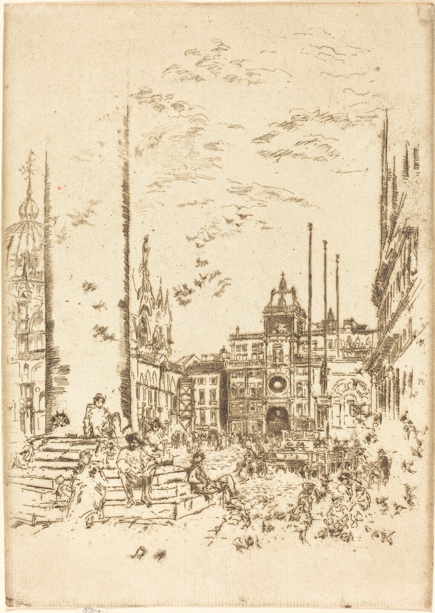 De Piazzetta door James Abbott McNeill Whistler