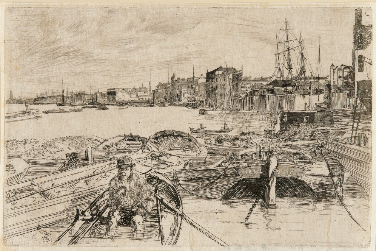 Het Zwembad door James Abbott McNeill Whistler