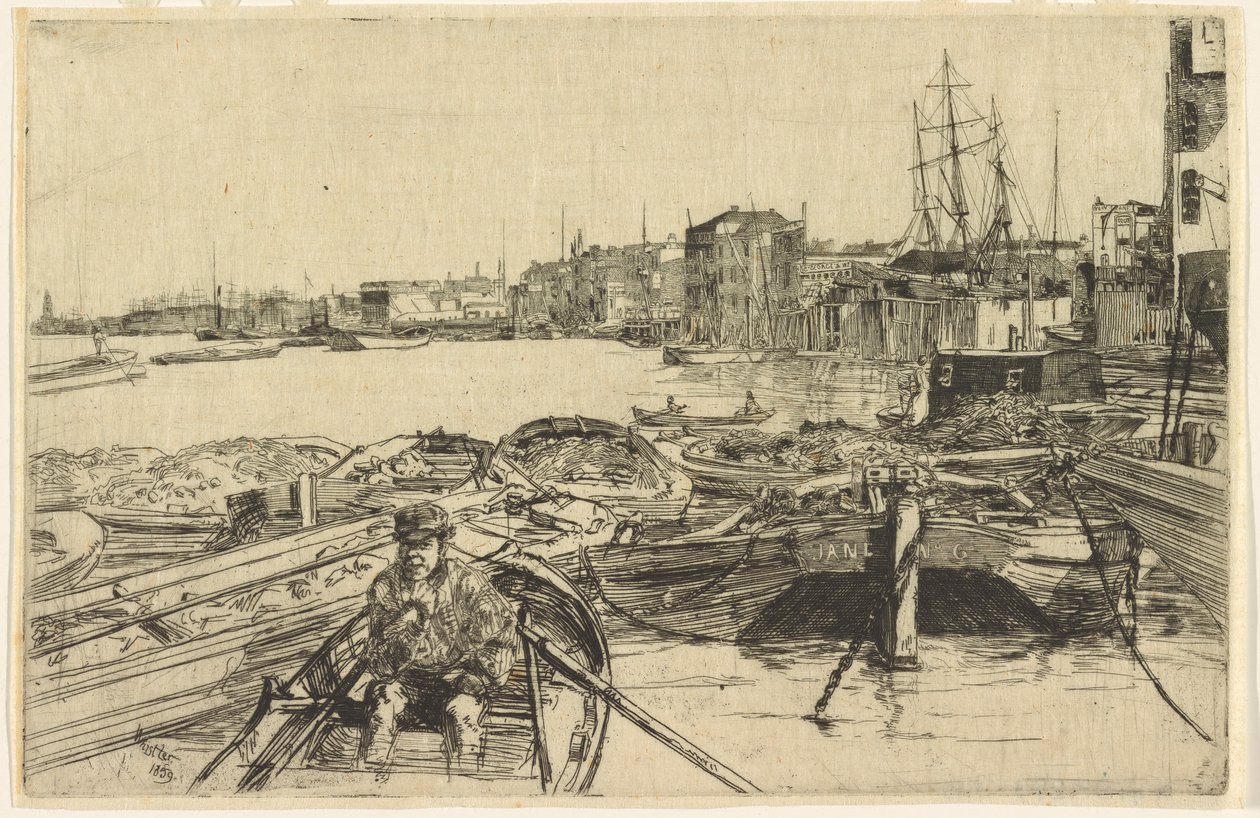 Het Zwembad door James Abbott McNeill Whistler