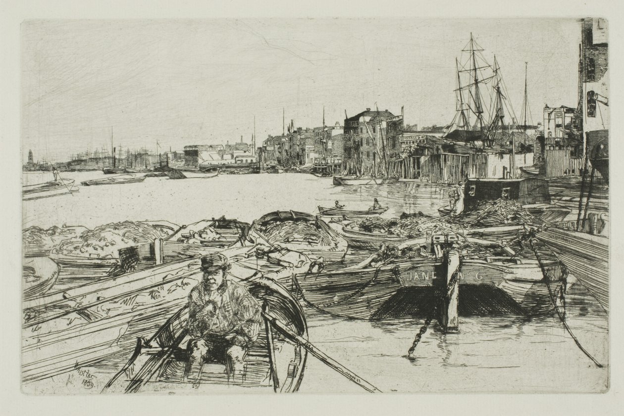 Het zwembad door James Abbott McNeill Whistler