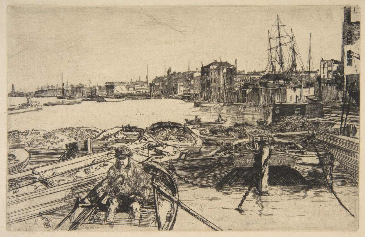 De vijver door James McNeill Whistler