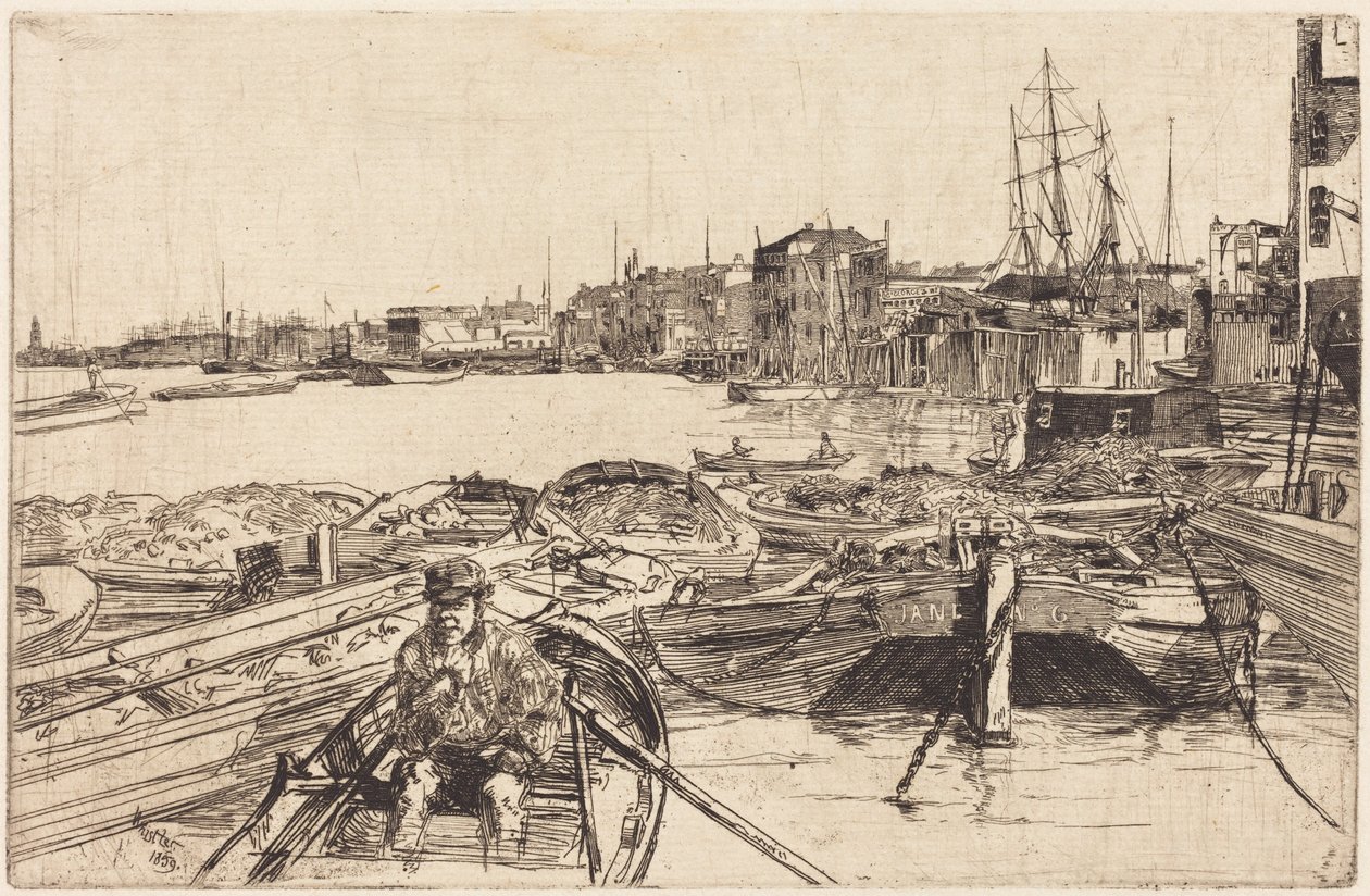 De vijver door James McNeill Whistler