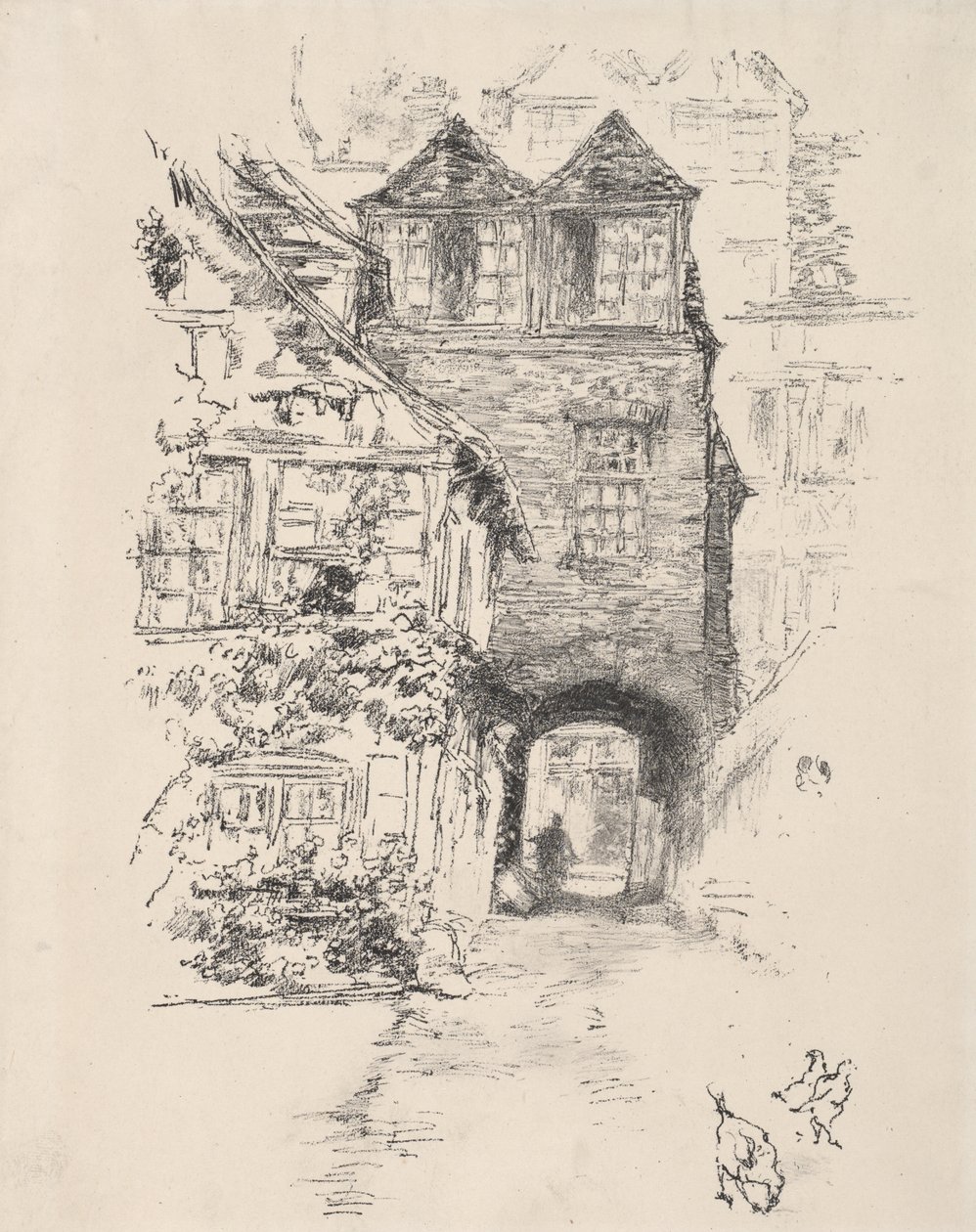 Het priesterhuis, Rouen door James McNeill Whistler