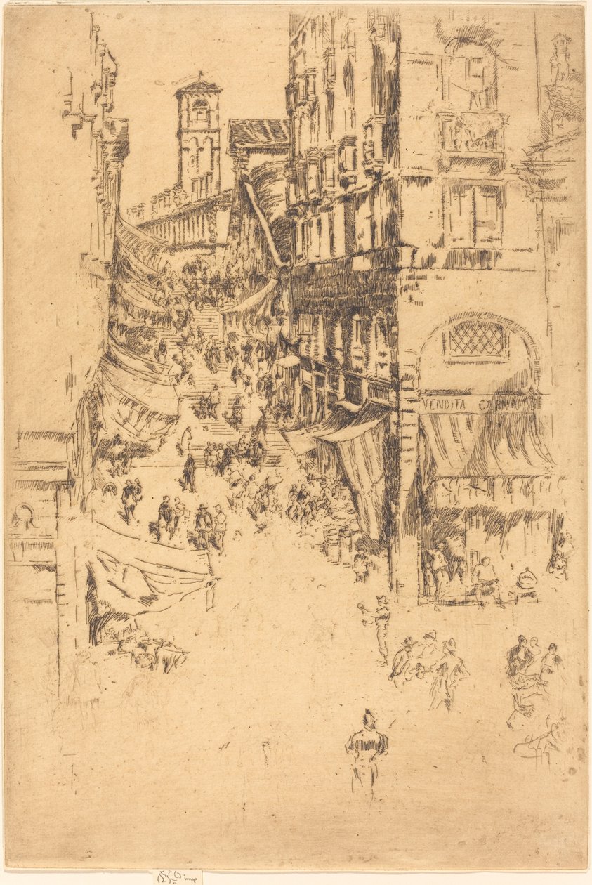 De Rialto door James Abbott McNeill Whistler