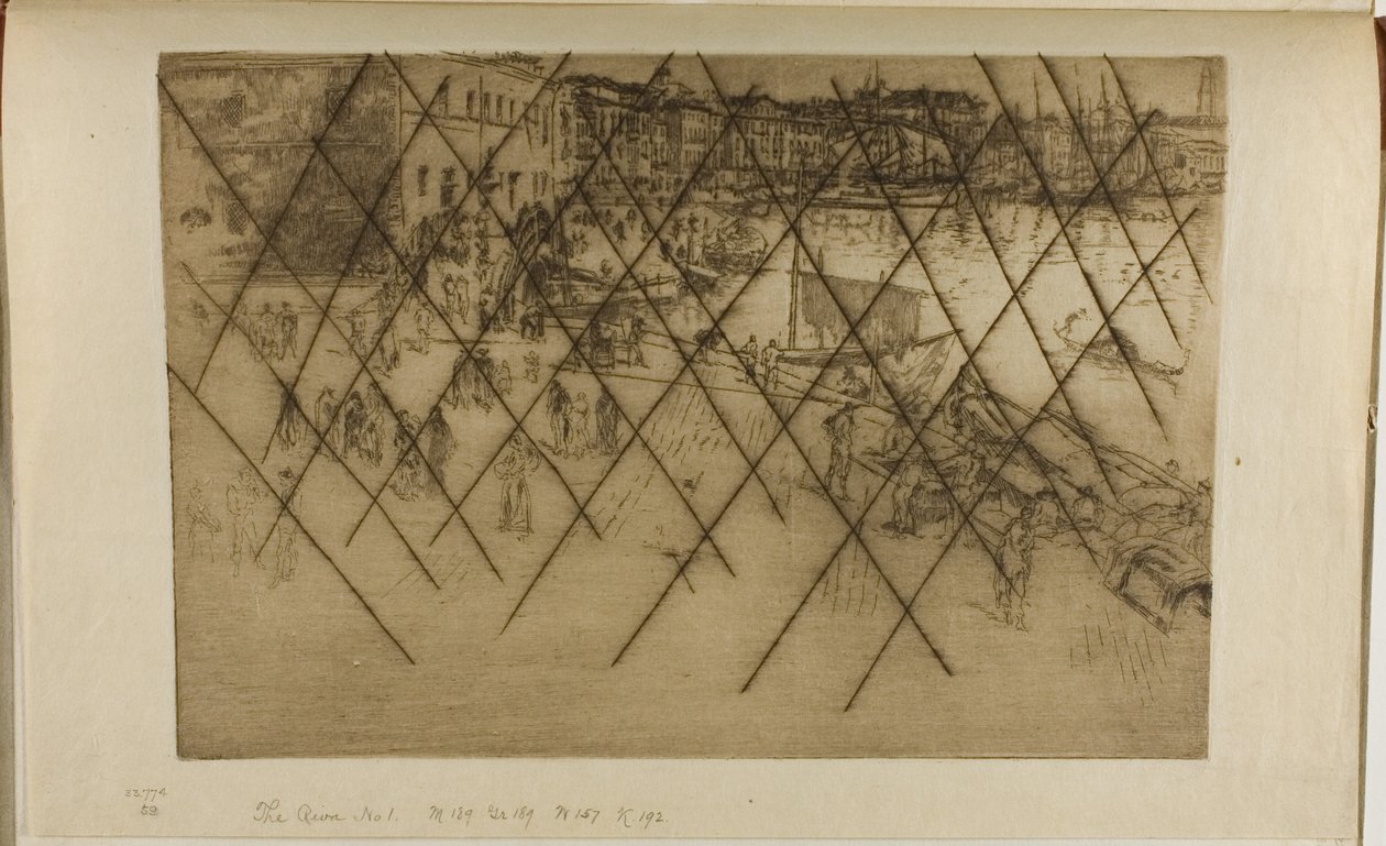 De Riva door James Abbott McNeill Whistler