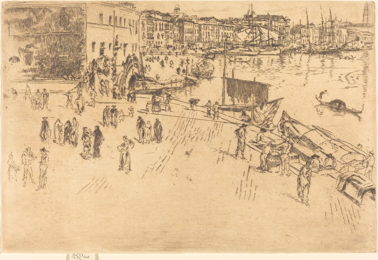 De Riva, No.I door James Abbott McNeill Whistler