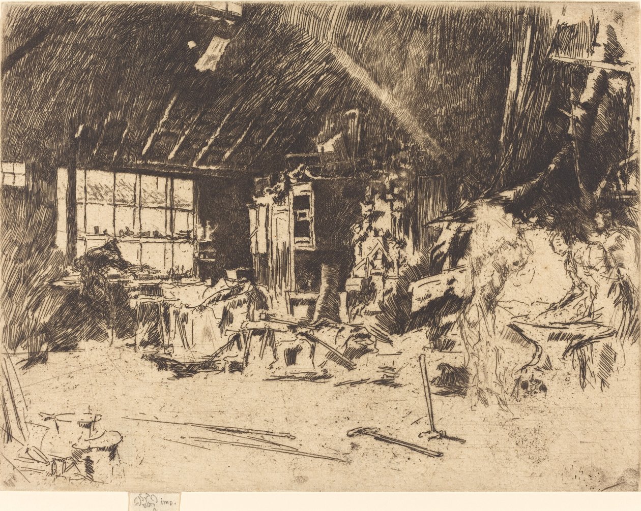 De smederij door James Abbott McNeill Whistler