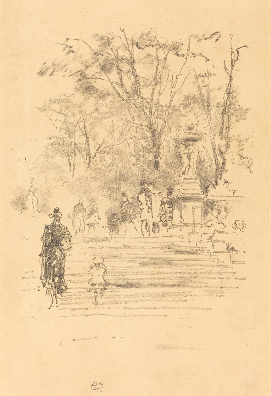De Trappen, Luxemburg door James Abbott McNeill Whistler