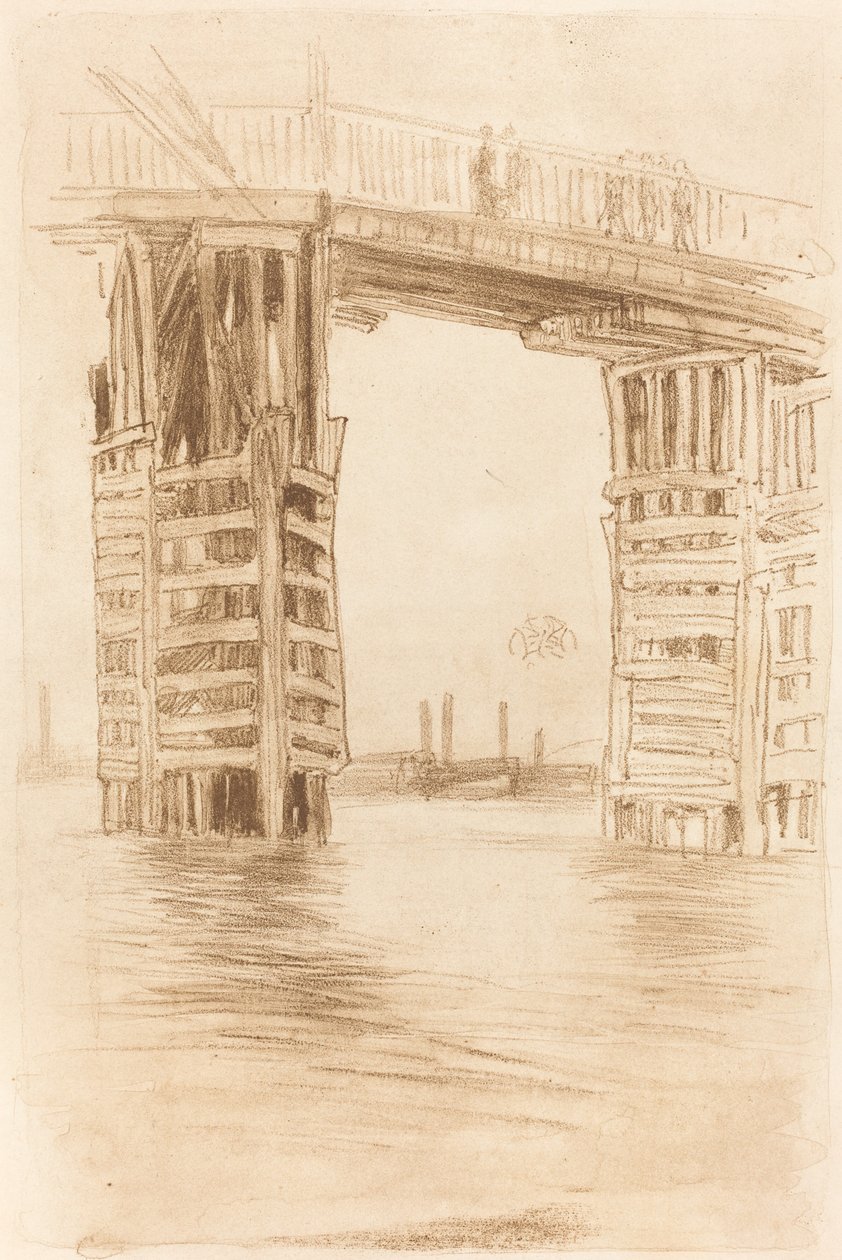 De Hoge Brug door James Abbott McNeill Whistler