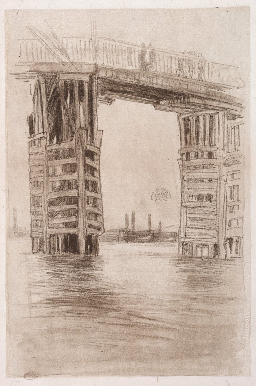 De lange brug door James McNeill Whistler