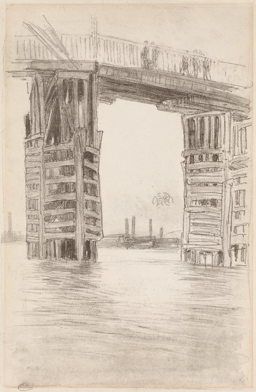 De lange brug door James McNeill Whistler