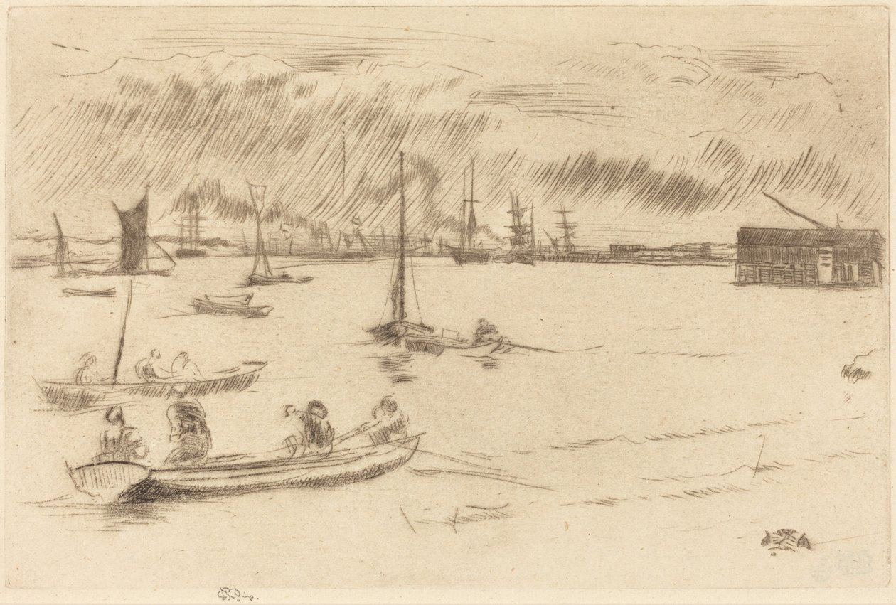 De Theems richting Erith door James McNeill Whistler