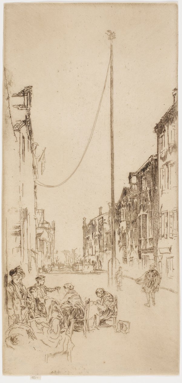 De Venetiaanse Mast door James Abbott McNeill Whistler