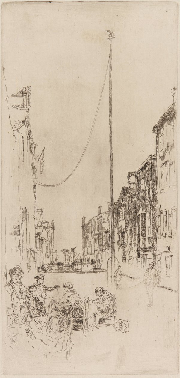 De Venetiaanse Mast door James Abbott McNeill Whistler
