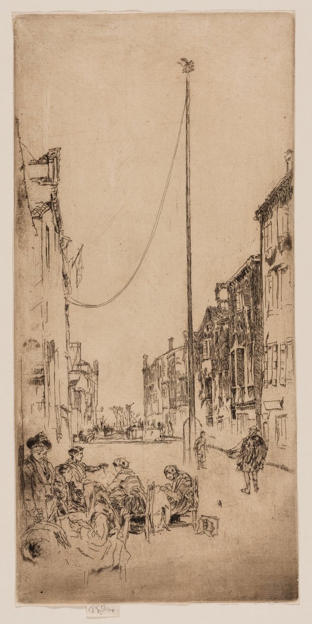 De Venetiaanse Mast door James Abbott McNeill Whistler