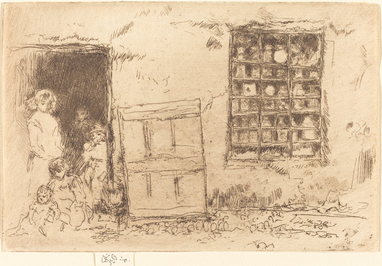 De dorps snoepwinkel door James Abbott McNeill Whistler