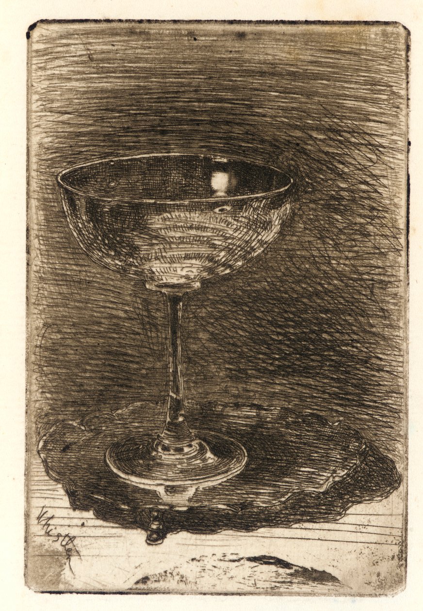 Het Wijnglas door James Abbott McNeill Whistler