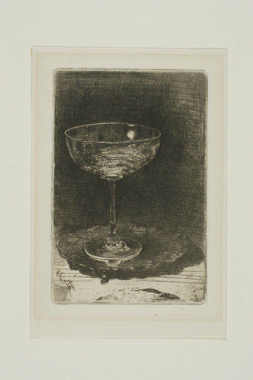 Het wijnglas door James Abbott McNeill Whistler