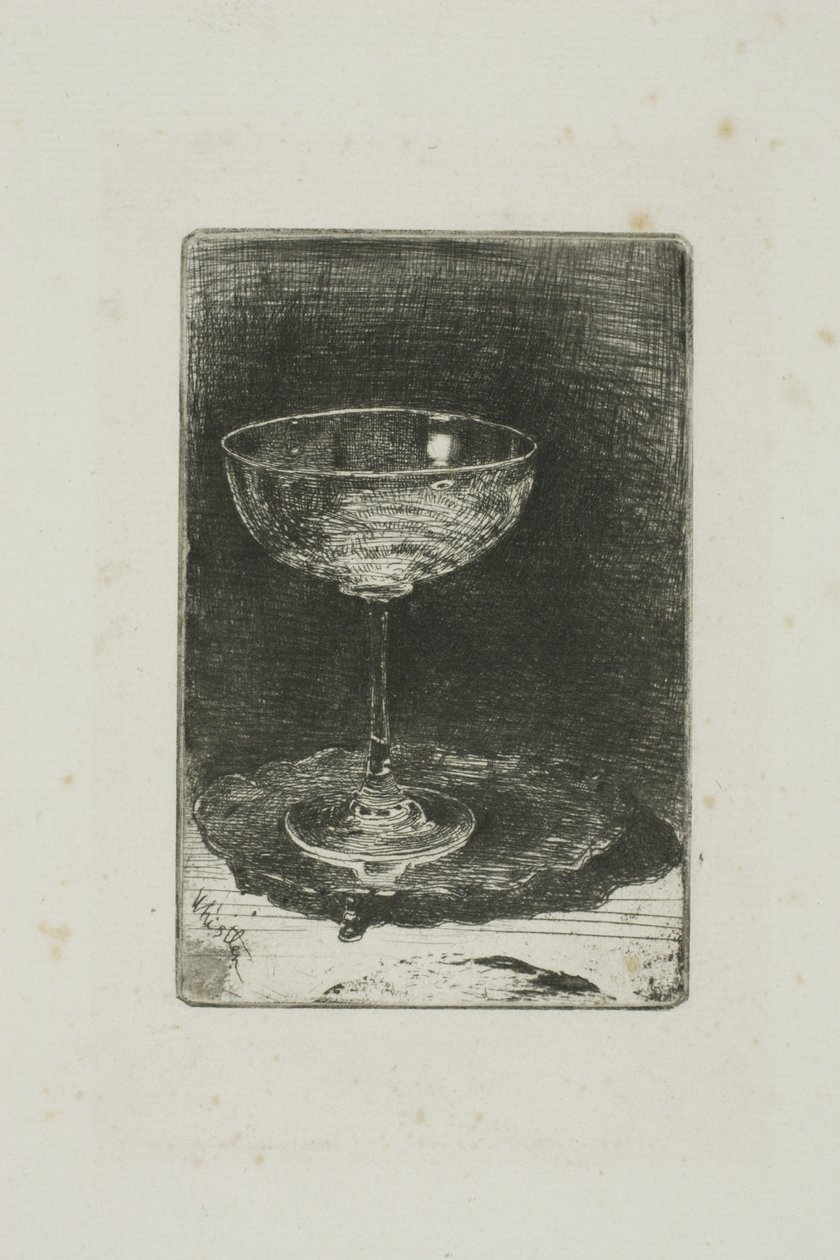 Het wijnglas door James Abbott McNeill Whistler