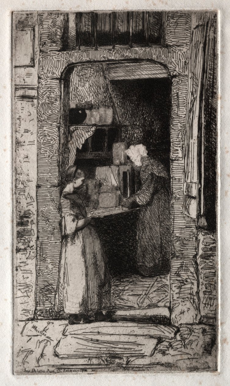 Twaalf etsen uit de natuur:  La Marchande de Moutarde door James McNeill Whistler