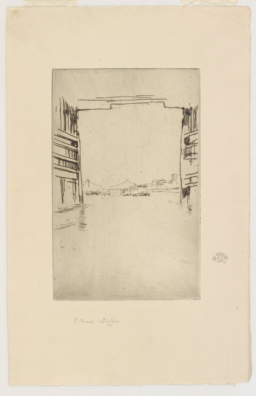Onder de oude Battersea-brug door James Abbott McNeill Whistler