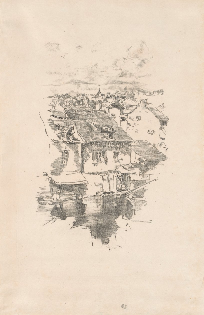 Vitré: Het kanaal door James McNeill Whistler