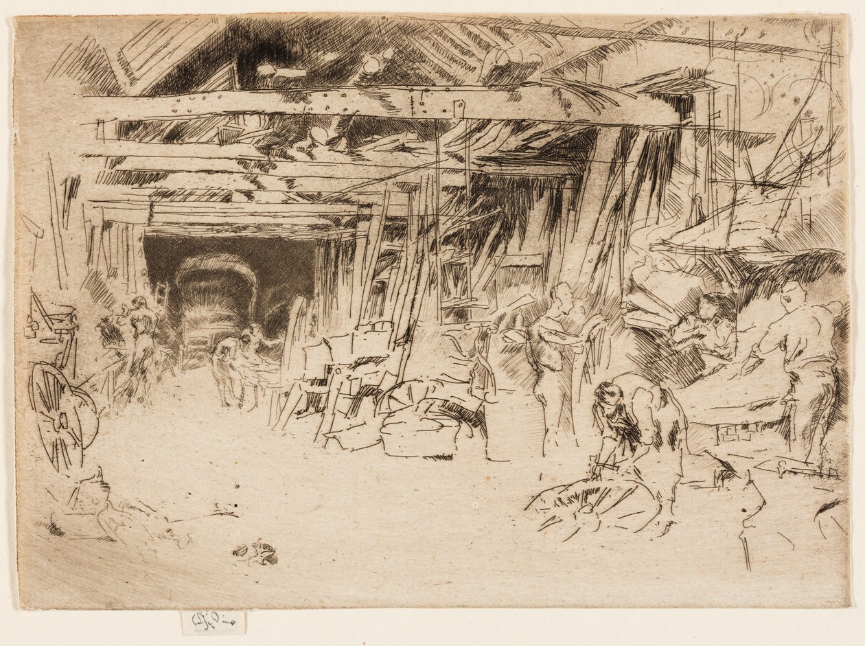 Wagenmaker door James Abbott McNeill Whistler