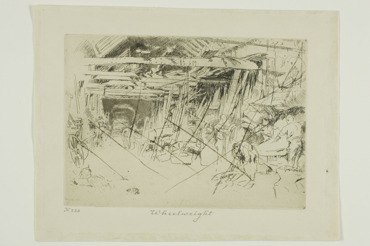 Wagenmaker door James Abbott McNeill Whistler