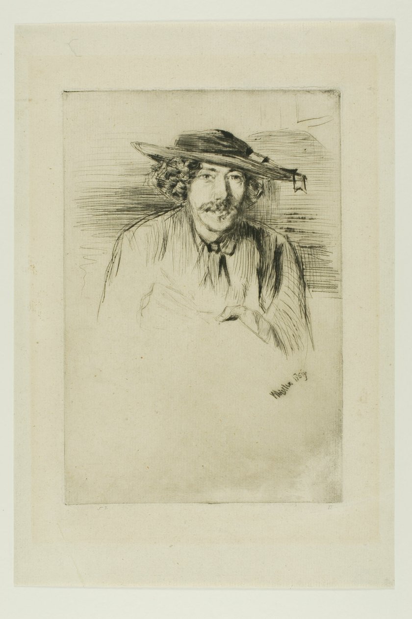 Whistler met een Hoed door James Abbott McNeill Whistler