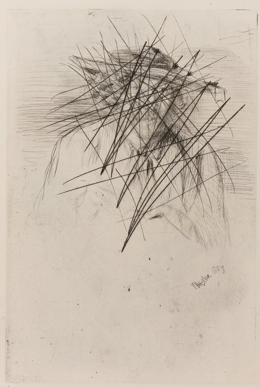 Whistler met een hoed door James Abbott McNeill Whistler