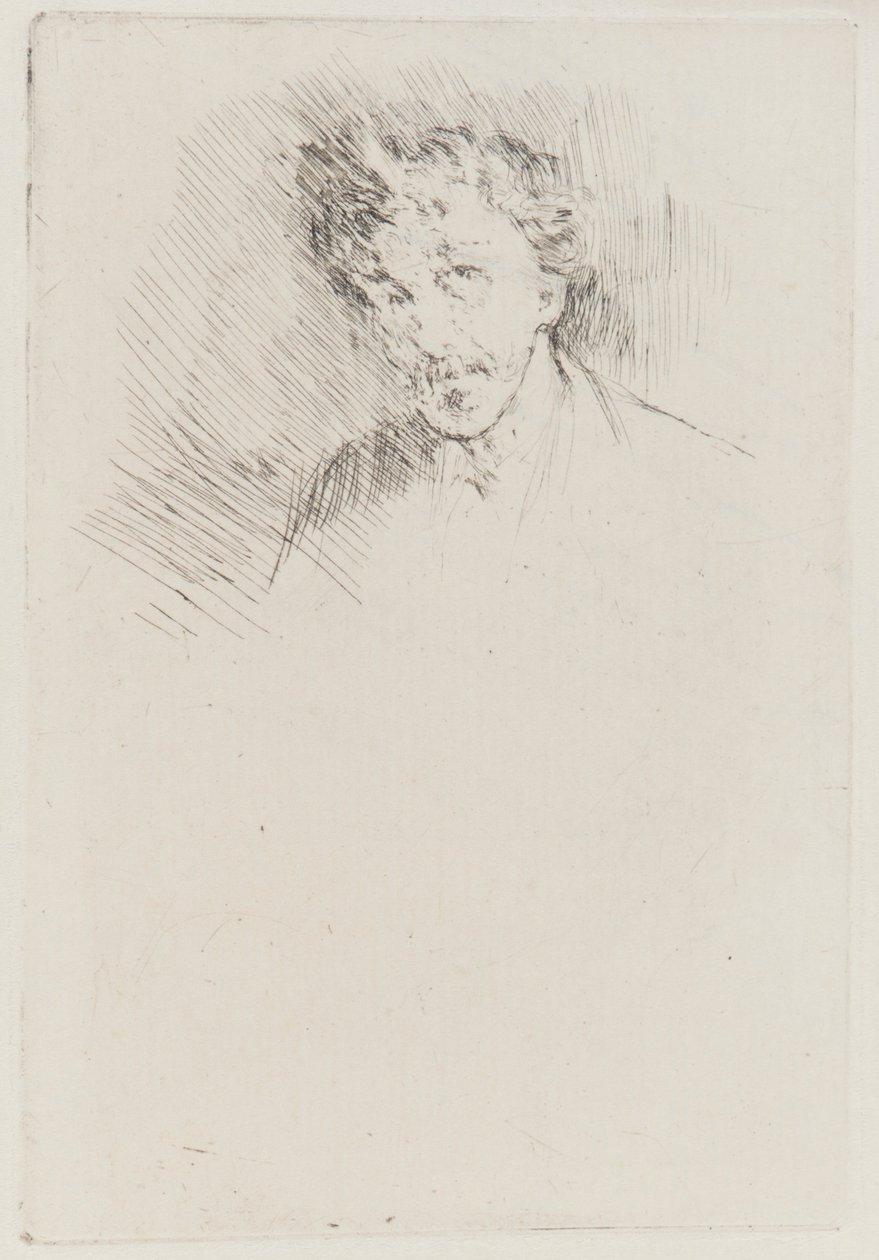 Whistler met de witte lok door James Abbott McNeill Whistler