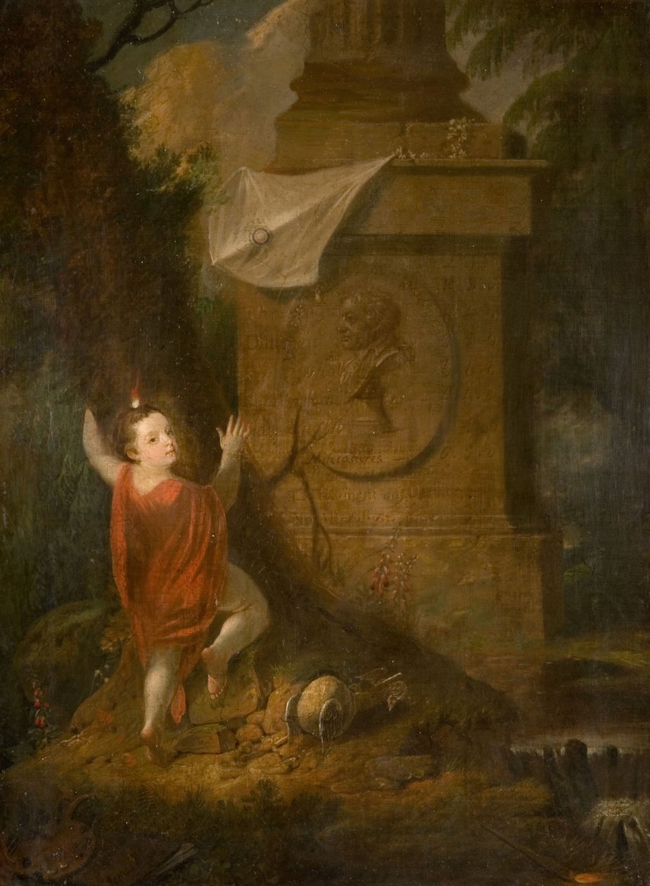 Advertentie van de Kunstenaar - Cherub met Vlieger bij Monument door James Millar