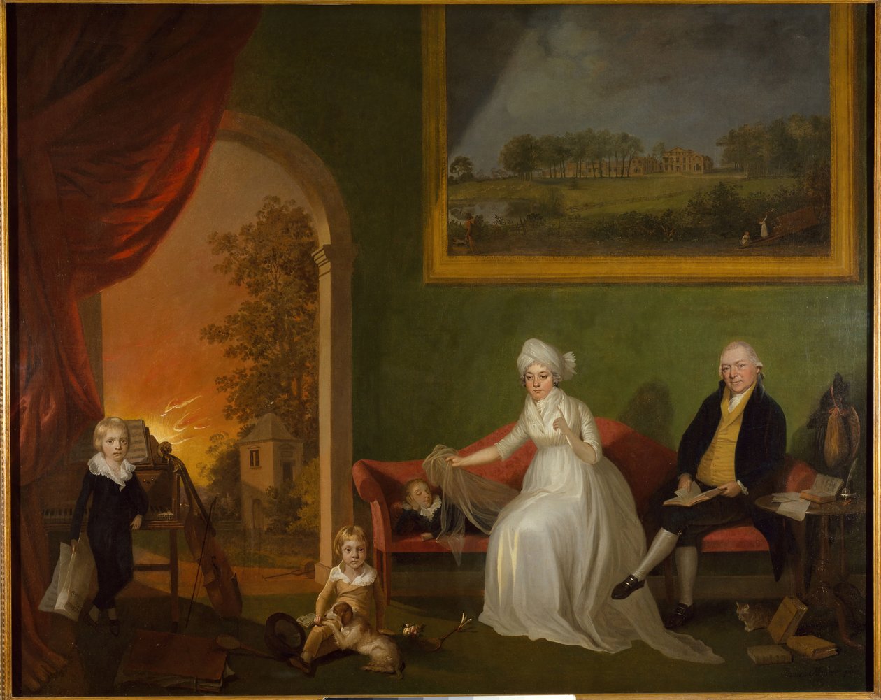 Portret van Robert Mynors en zijn familie, 1797 door James Millar