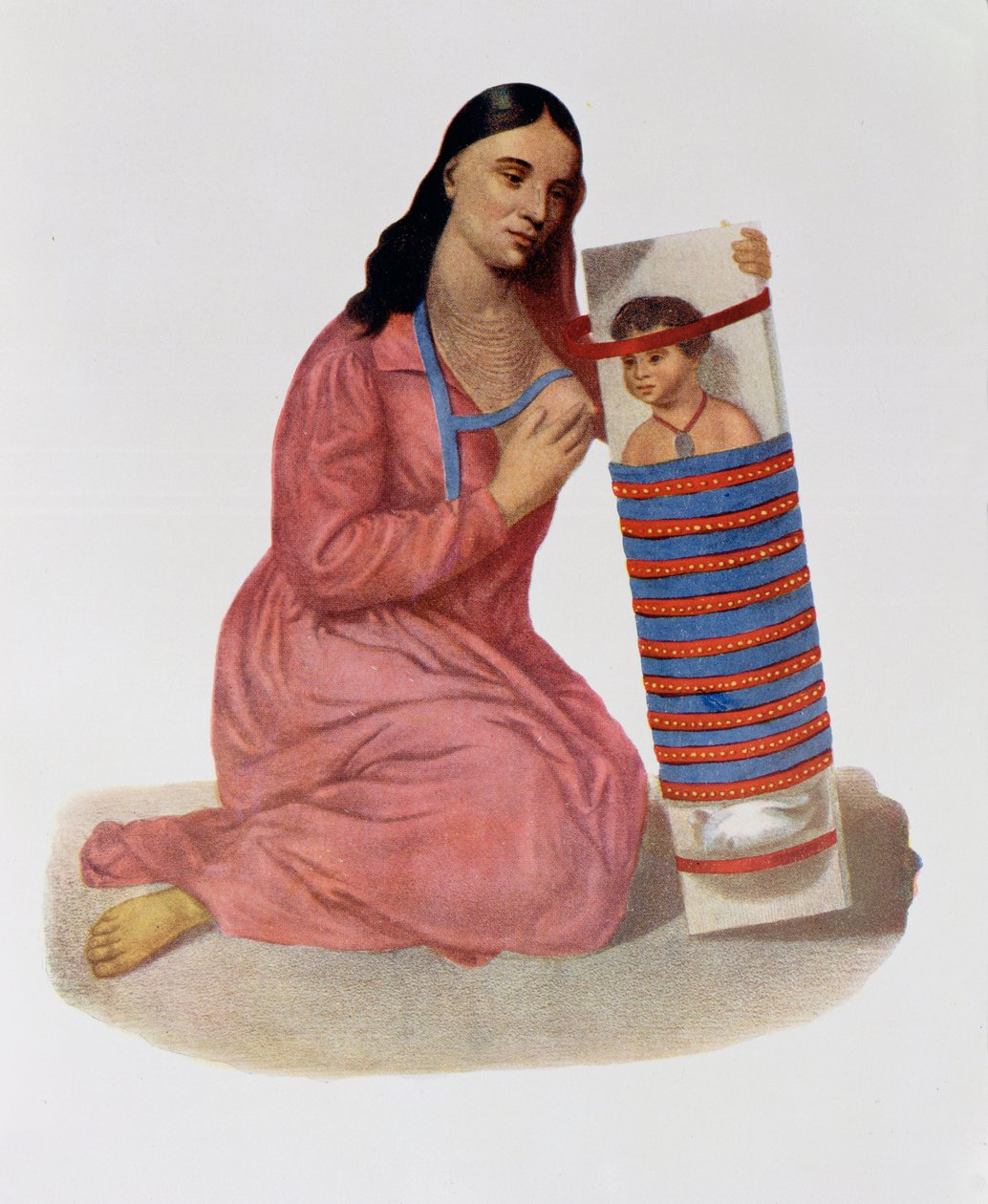 Chippeway moeder en kind, 1826, illustratie uit 