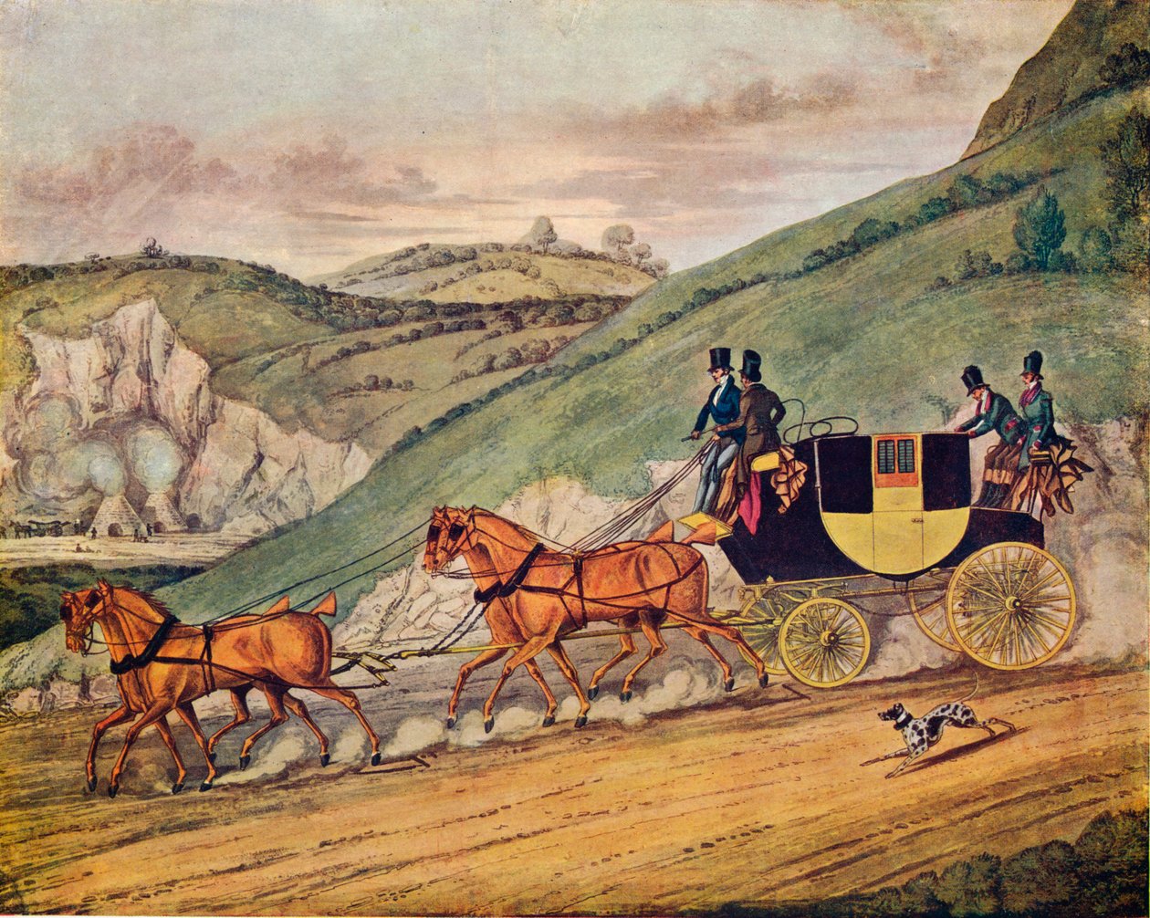 Vier-in-hand, 1907 door James Pollard