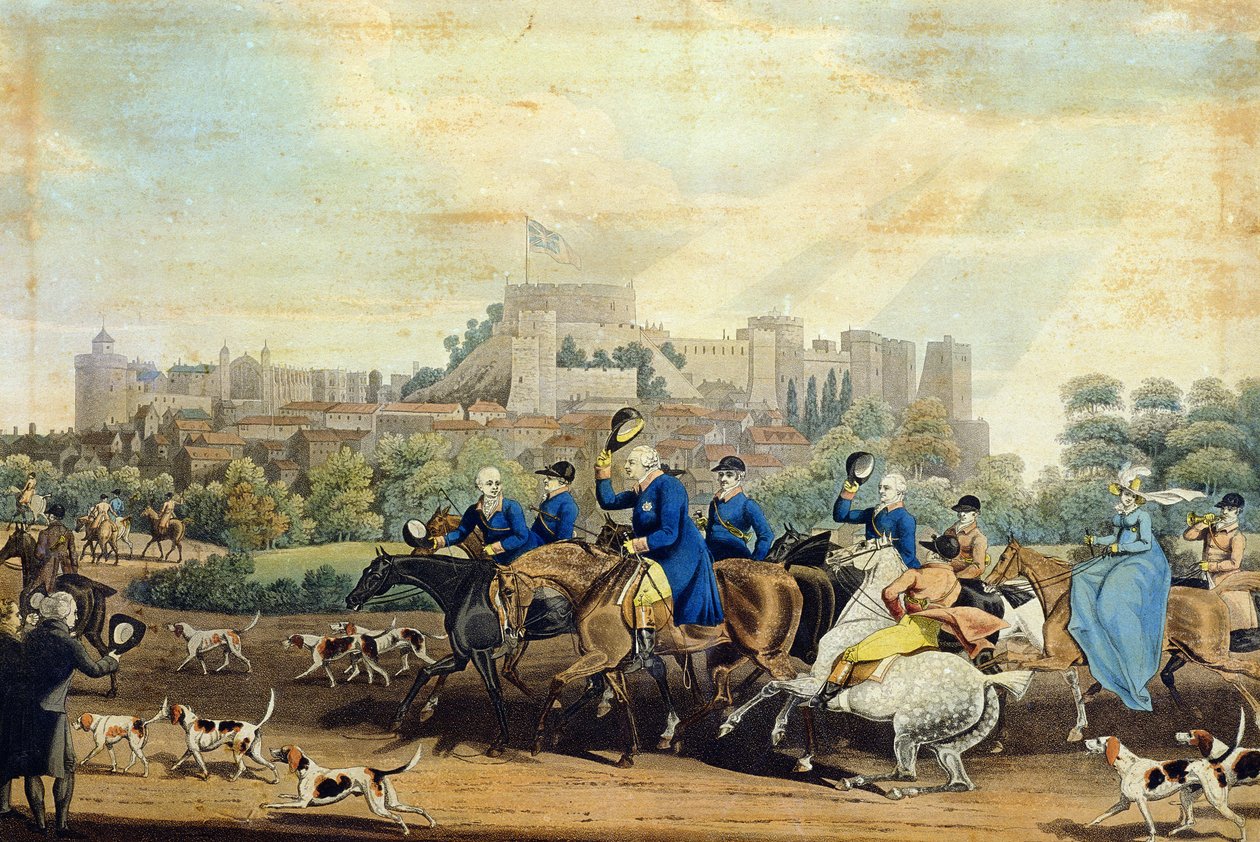 George III keert terug van de jacht door James Pollard