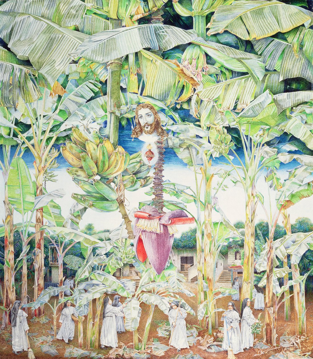 Wonderbaarlijk Visioen van Christus in de Bananenboomgaard, 1989 door James Reeve