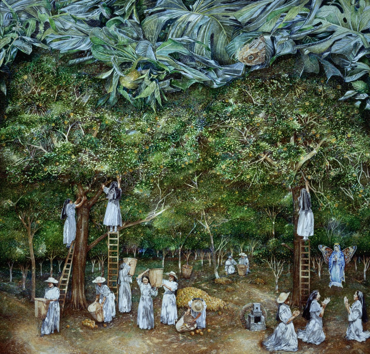 Wonderbaarlijk Visioen van de Maagd in de Sinaasappelboomgaard, 1996 door James Reeve