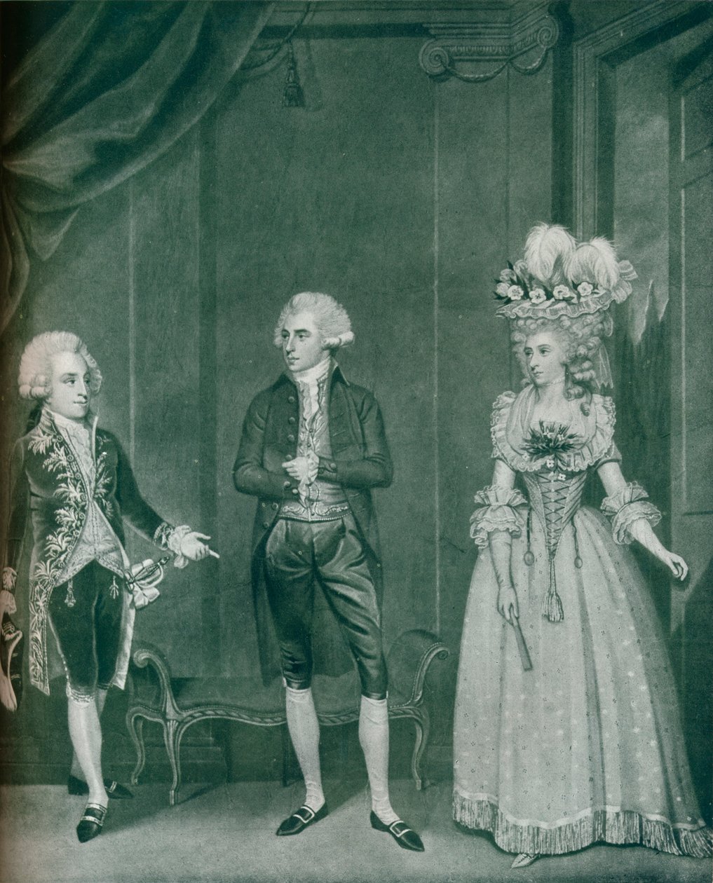 Hon Rd Edgcumbe, Lord William Russell, Lady Caroline Spencer, 1788 door James Roberts