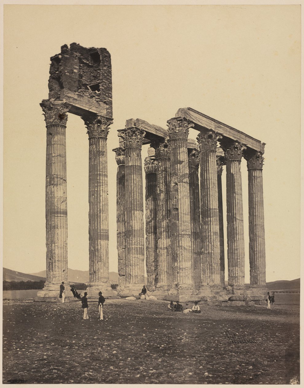 Tempel van Jupiter Olympius, c. 1853 door James Robertson
