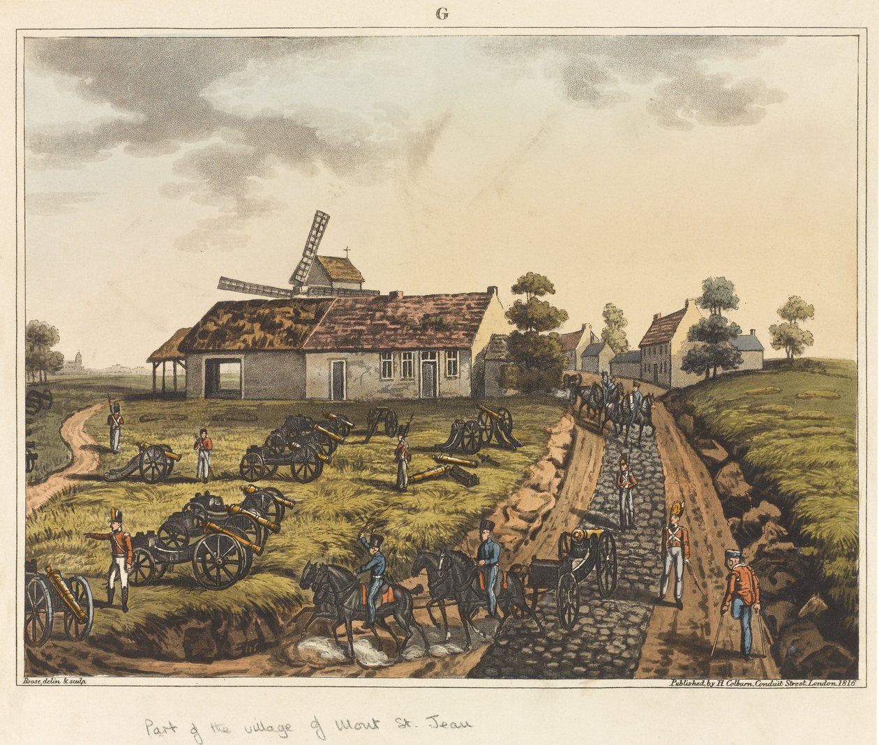 Een deel van het dorp Mont St Jean, uit 