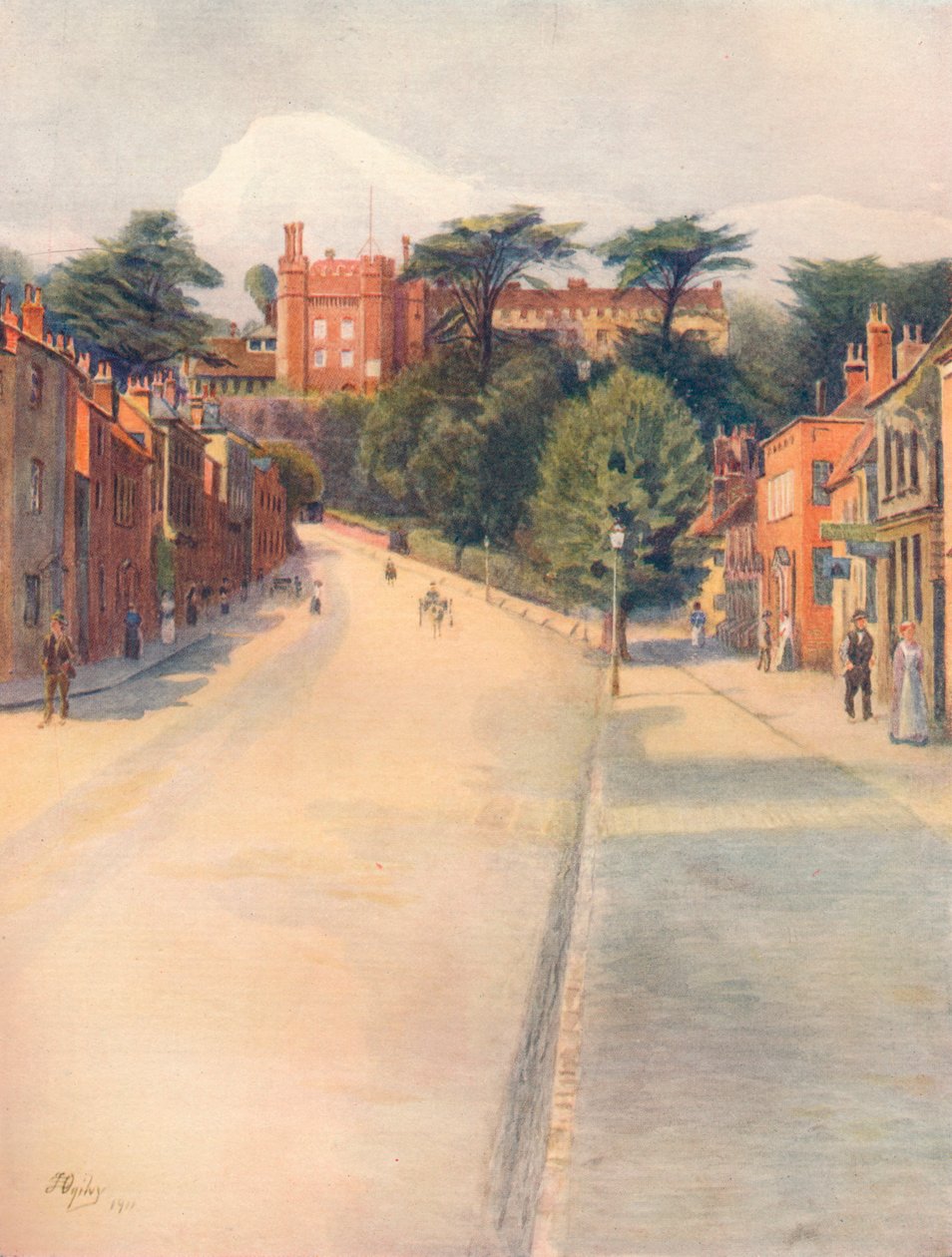Castle Street, Farnham, 1911 door James S Ogilvy