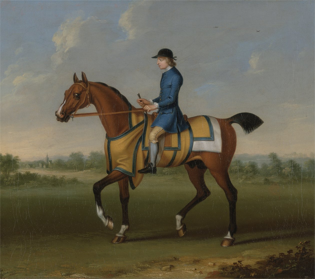 Een Bruin Renpaard met Jockey door James Seymour