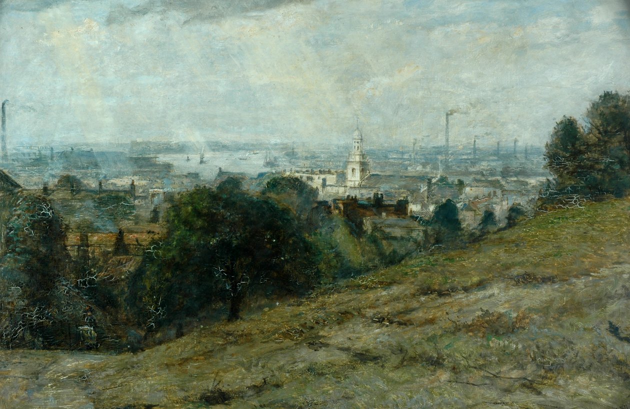 Uitzicht vanaf Greenwich Hill door James Stevens Hill