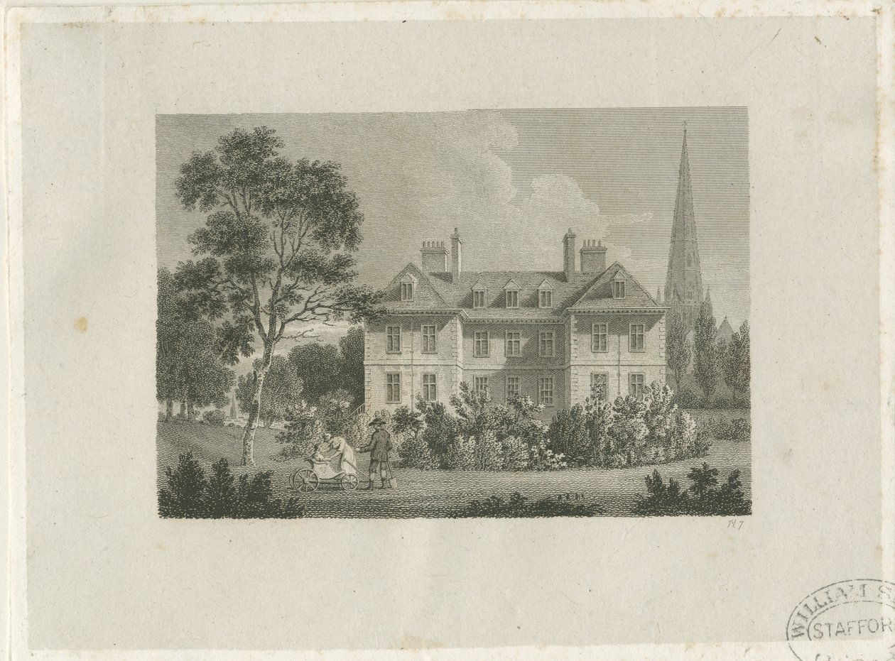 Lichfield - Bisschoppelijk Paleis in The Close: gravure, nd [c 1816] door James Storer