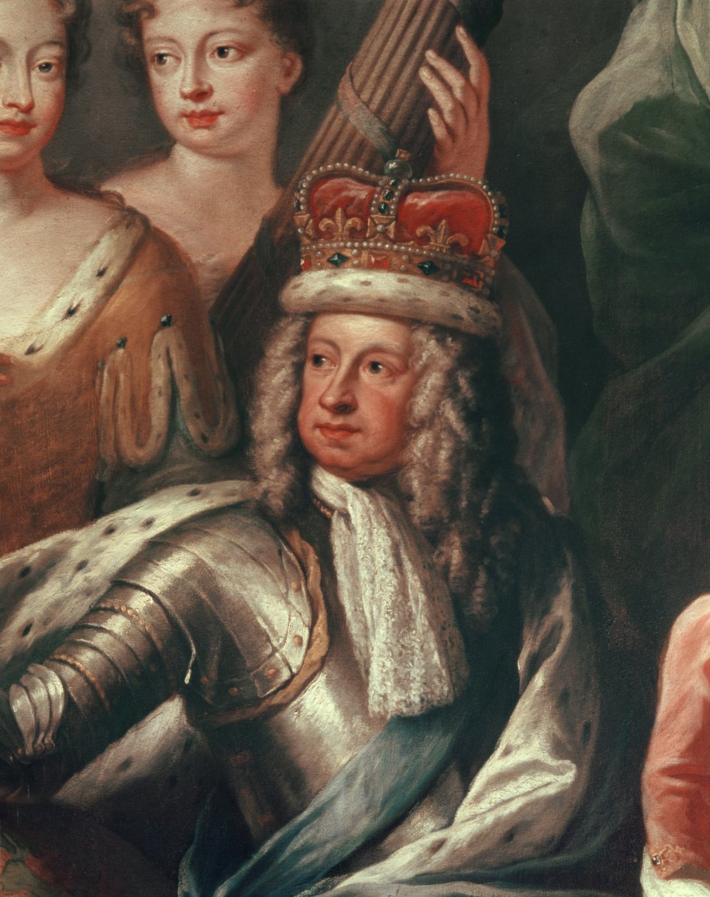 Detail van George I uit de Painted Hall, Greenwich door James Thornhill