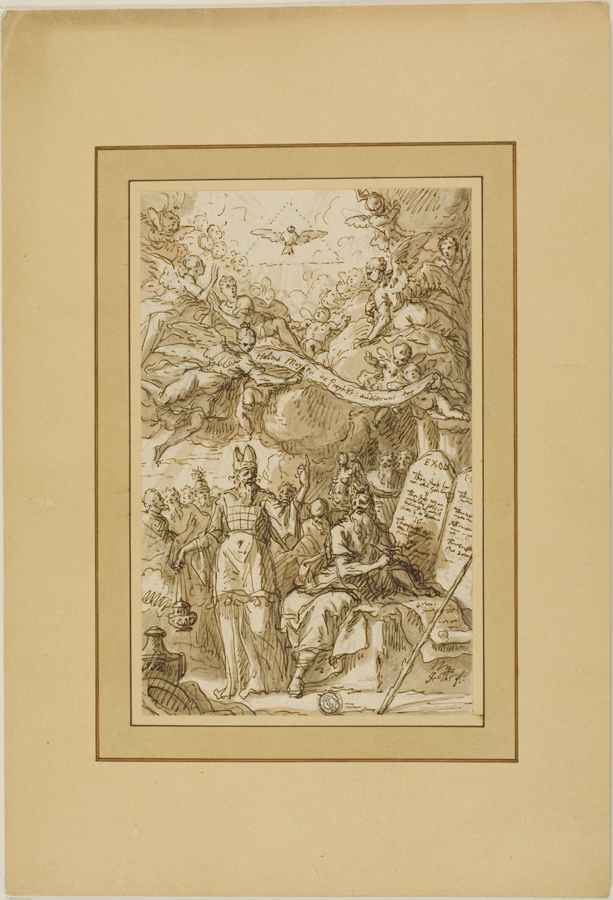 Mozes en de Tafelen der Wet door James Thornhill