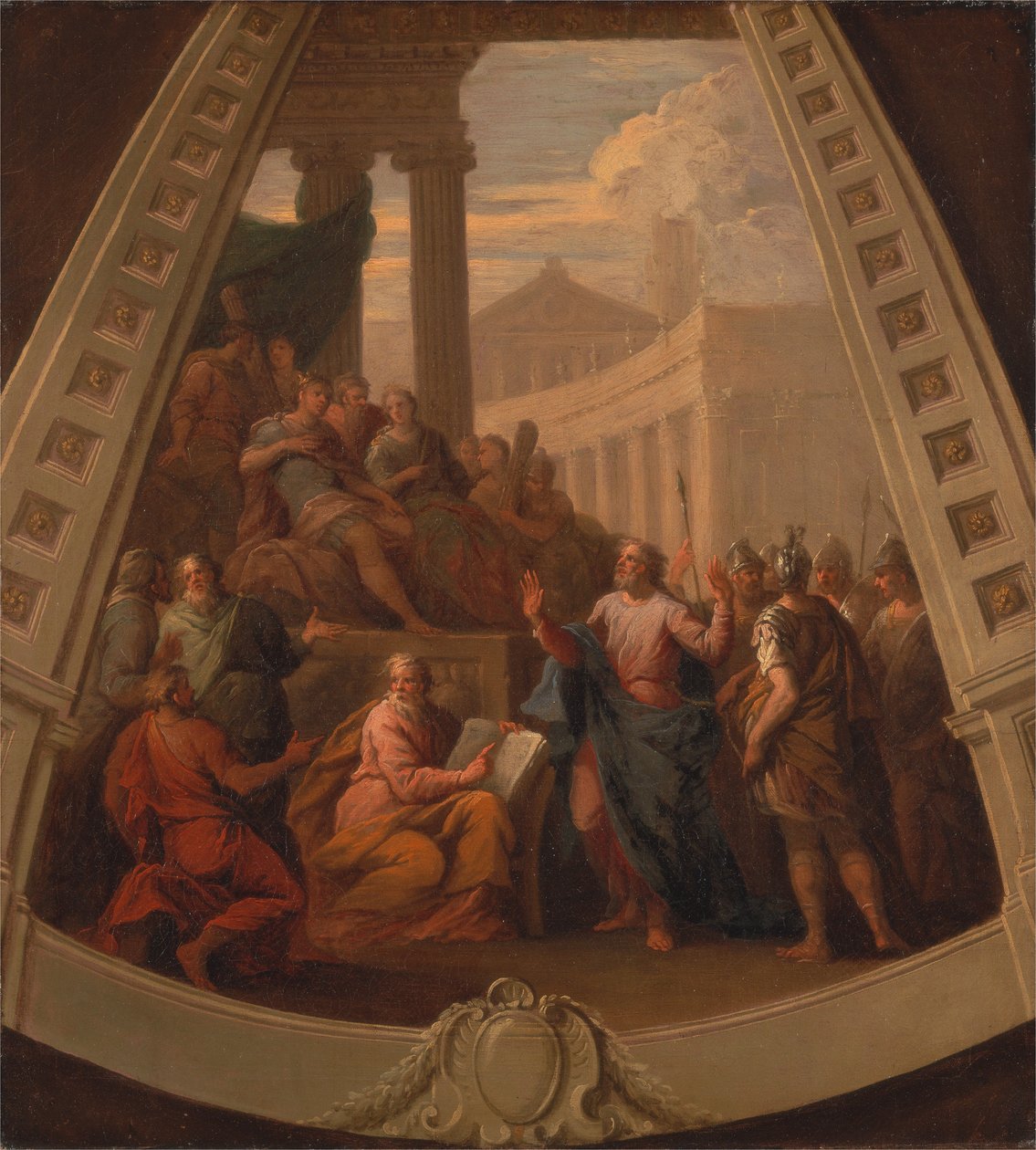 Paulus voor Agrippa door James Thornhill