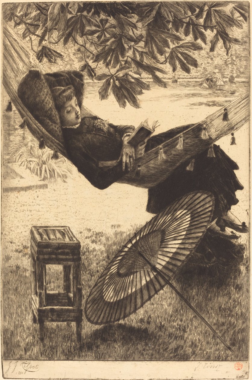 De hangmat Le hamac, 1880 door James Tissot